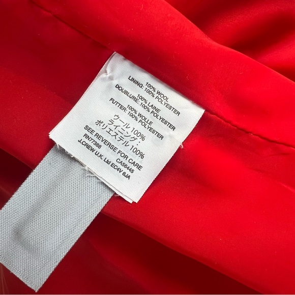 J. CREW Ruffled Short Shoulder Sleeve Midi Red Dress - Picture 10 of 13